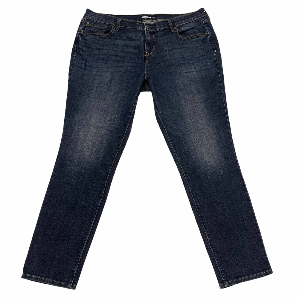 Old Navy Curvy Skinny Jeans Mid Rise Dark Wash 14P